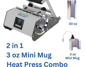 Synergy Blanks 3 oz Mini Mug & 20, 30, 16 oz Tumbler Heat Press - Gray