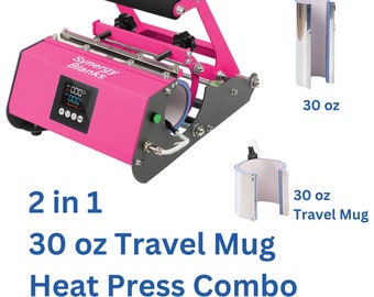 Synergy Blanks 30 oz Travel Mug & 20, 30, 16 oz Tumbler Heat Press - Bright Pink