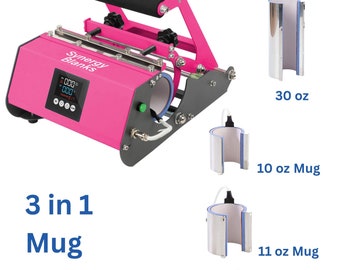 Synergy Blanks Elite Pro 3 in 1 Mug / Tumbler Heat Press - Bright Pink