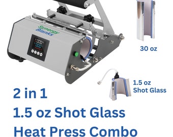 Synergy Blanks 1.5 oz Shot Glass & 20, 30, 16 oz Tumbler Heat Press - Gray