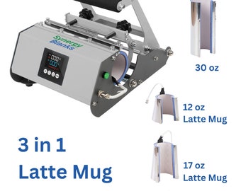 Synergy Blanks Elite Pro 3 in 1 Latte Mug / Tumbler Heat Press - Gray