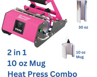 Synergy Blanks 10 oz Mug & 20, 30, 16 oz Tumbler Heat Press - Bright Pink