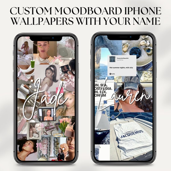 CUSTOM IPHONE WALLPAPER: Moodboard, iOS 16, Aesthetic Wallpaper, iPhone 14 pro, lockscreen, old money, coquette, that girl, clean girl, lana