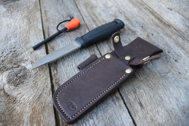 Bushcraft Knife Sheath, Leather Knife Sheath, Vertical Carry Sheath Etsy