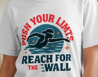 Swim Tshirt, Swim Shirt, Kid's Shirt, Reach for The Wall, Swim Team Shirt, Swimmer Gift, Swim Clothes, Swim Meet, Kids Swim Shirt, Swim Life
