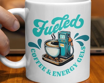 Taza para correr, tazas de 11 oz y 15 oz, taza de café, regalo para correr, taza para correr, regalo para ella, regalo para entrenador de atletismo, corredor de maratón