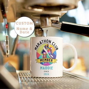 Custom Marathon Running Mug, Personalized Run, Personalized Running, Personalized Marathon, Marathon Gift, Gift for Marathon, Runner Gift
