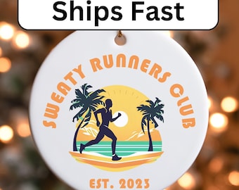Christmas Ornament for Runners, Running Ornament, Track Team Gift, Run Ornament, Run Coach Gift, Gift for Runners, Running Gift, Xmas gift