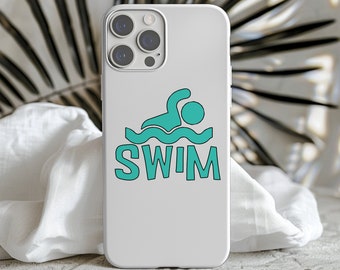 Swim Logo Swimming Phone Case, iPhone Case, Smart Phone Case, Gift for Swimmer, Tough Phone Case, Swimming Phone Cases, Gift for Her