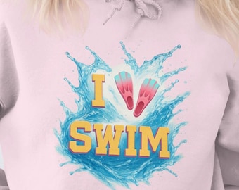 Swim Sweatshirt, Swimming Clothes, Swimming Sweatshirt, Swim Shirt, Swimmer Hoodie, Swim Gift, Swim Meet, Swim Coach Gift, Swim Team