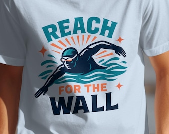 Swim Shirt, Swim TShirt, Kid's Shirt, Swim Team Shirt, Swimmer Gift, Swim Clothes, Swim Meet, Kids Swim Shirt, Swim Life, Reach for The Wall