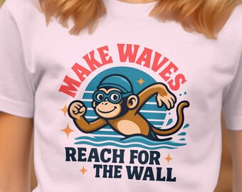 Swim TShirt, Swim Shirt, Kid's Shirt, Swim Team Shirt, Swimmer Gift, Swim Clothes, Swim Meet, Kids Swim Shirt, Swim Life, Reach for The Wall