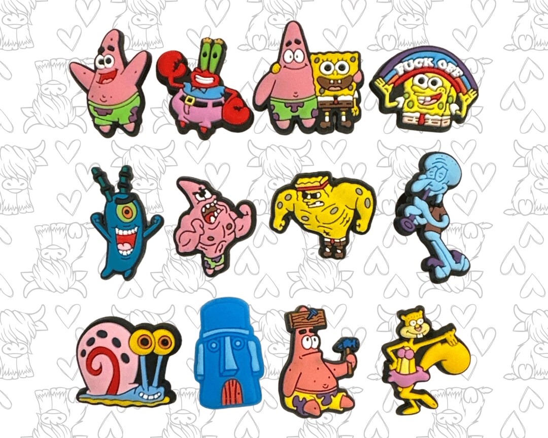 croc charms spongebob