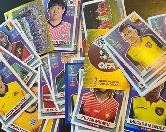 Pegatinas Panini de la Copa Mundial de la FIFA Qatar 2022 - Juego aleatorio de 10