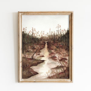 Salt Marsh Watercolor Painting | Marsh Art Print | Coastal Decor | Marsh Print Coastal New England | North Shore MA | Fine Art Giclee Print