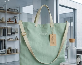 Unisex Cross‑Body Minimalist Canvas Messenger Bag, Adjustable Strap, Short Grab Handles, Internal Zipped Pocket