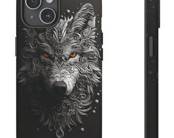 Wolf Art Phone Case: Dual Layer Polycarbonate, UV Protected