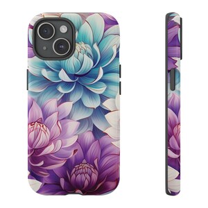 Art Deco Lotus Flower Phone Case: Artistic Floral Design