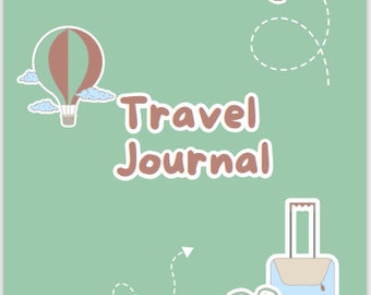 Travel, Travel Planner, Stationary, Digital, Print, Lime Green, Journal, Travel Journal, Travel Tracker.