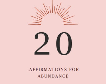 Affirmation Cards, Digital affirmation prints, Digital, Prints, tarot, manifest, affirmation, digital cards, abundance, floral, pink.