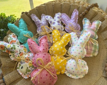 Handmade Fabric Easter Bunny, Polka Dot Bowl Filler