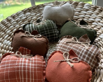 Pumpkin Bowl Fillers,  Fabric Pumpkin decoration, fabric fall decorations,  tiered tray Fall decor, Fall, Pumpkins, Homespun fabric pumpkins