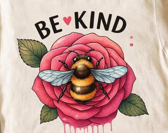 Be Kind Png, Sublimation Design, Heart Png, Motivational Png, Colorful Retro Png, Vintage Png, T-Shirt Design, Digital Download Png, DTF