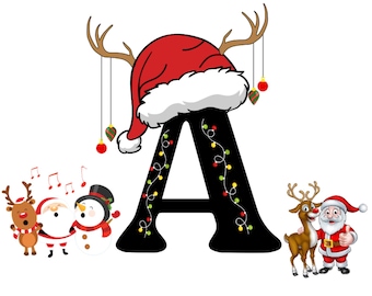 26 Christmas Alphabet Clipart, Festive Holiday Letters, Christmas Card, Printable Watercolor,High-Quality JPGs,Papercraft, Junk Journal