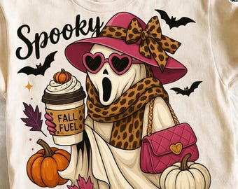 Fall Fuel Ghost Png | Preppy Ghost Png | | Halloween Designs | Boujee Png | Ghost Graphic | Spooky Graphic