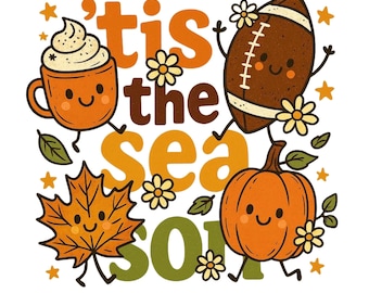 Tis The Season Fall Pumpkin Png design, Cozy season designs, Digital tshirt designs, Halloween Png, Fall Png