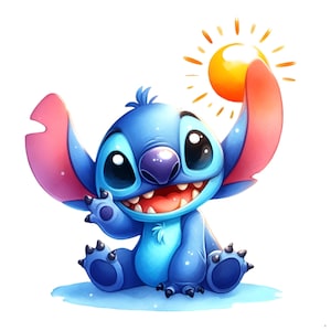 New Stitch Summer Png, Digital design PNG file for sublimation - High Resolution -Instant Digital PNG Download, Tshirt designs, Lilo Stitch