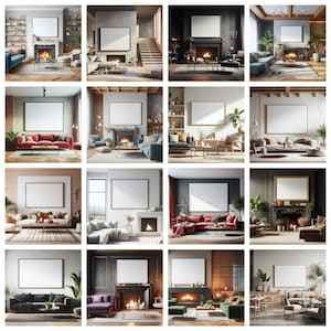 50 horizontaler Rahmenmockup Bündel, 8x10 Rahmenmockup, Rahmen, Holzrahmenmodell, Horizontales Mockup, 8x10 Holzrahmen, Landschaftsrahmen