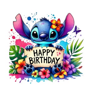 Stitch,Set of high quality images ready to print,Instant download,Png format, Birthday Png,png Bundle,Birthday Party Decoration,Trending Png