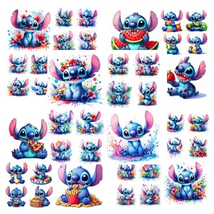 50 png-steken en aquarel digitaal ontwerp png-bestand voor sublimatie - hoge resolutie - onmiddellijke digitale png-download, tshirtontwerpen