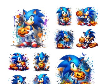 10 PNG Sonic the Hedgehog Halloween Digital design PNG file for sublimation, High Resolution, Instant Digital PNG Download, Halloween Png