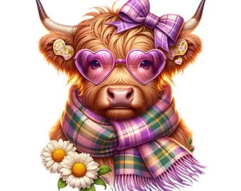 Coquette Highland Cow Bubblegum Tshirt Design,New Png Deisgns,Sublimation Designs for Shirts, Trending, Instant Digital Download,Pod designs
