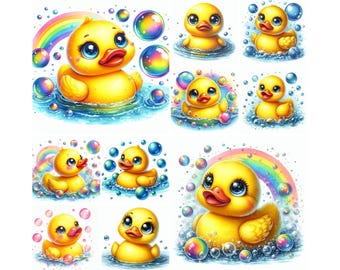 20 Rubber Duck Clipart bundle png, Duck tshirt, Duck tshirt png, Rubber Duck clipart, sublimation design, Commercial Use, Digital download