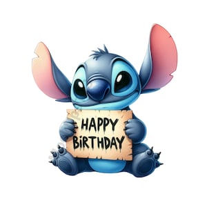 Stitch,Set of high quality images ready to print,Instant download,Png format, Birthday Png,png Bundle,Nursery Art,Happy Birthday Stitch,Png