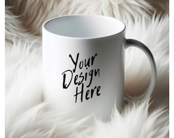 Maquette de tasse 11 oz Maquette de tasse en céramique, photo en stock de style tasse à café blanche, maquette de tasse d'hiver, tasse d'automne, IMAGE numérique PNG, maquette de tasse, Png