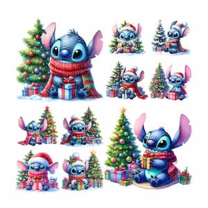 10 png-steek kerst aquarel digitaal ontwerp png-bestand voor sublimatie, hoge resolutie, instant digitale png-download, kerstkaart