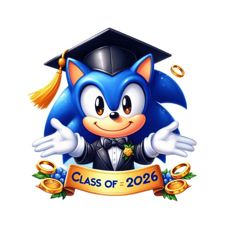 Sonic Graduation PNG Image, Clipart Images, Graduation Cartoon Artwork ...