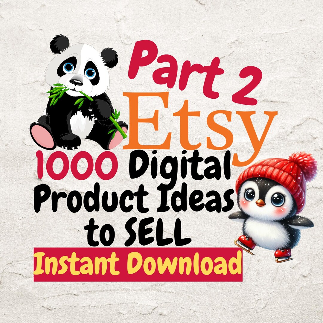 Etsy Digital Product Ideas 1000 Part 2, Digital Product Ideas to Sell ...