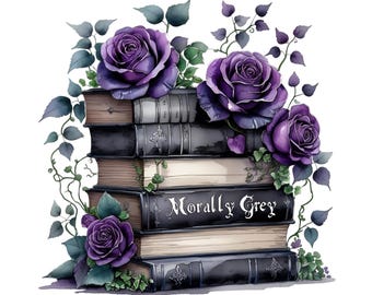 Diseño de sublimación de camisetas con imágenes prediseñadas de libros románticos góticos y moralmente grises, descarga digital UVDTF instantánea, solo digital, frasco de vidrio png, diseño de camisetas