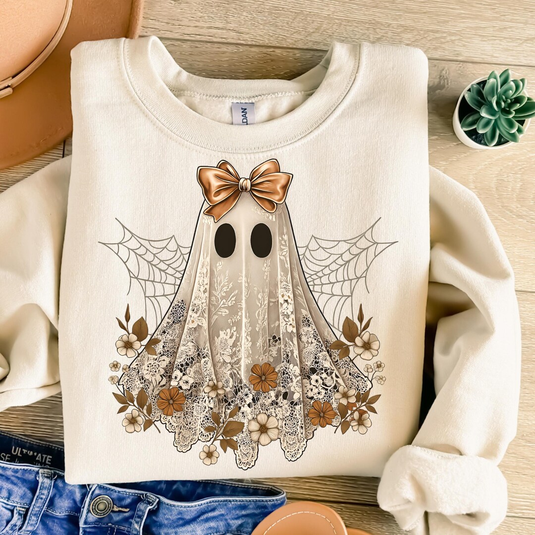 Cute Lace Ghost Png, Boo in Boojee, Halloween Boo Lace Bow Png ...