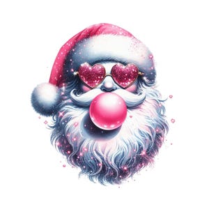 Vintage Santa,Coquette,Christmas png,Christmas designs,Christmas sublimation,Trending png,Retro Holidays png,Pink Christmas Santa Png