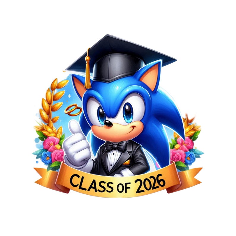 Sonic Graduation PNG Image, Clipart Images, Graduation Cartoon Artwork ...