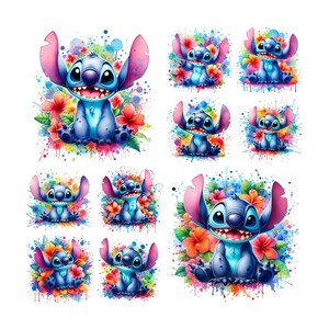 10 png-steekplons en aquarel digitaal ontwerp png-bestand voor sublimatie - hoge resolutie - onmiddellijke digitale png-download, tshirtontwerpen,