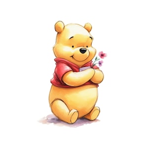 Honey Bear Watercolor Digital design PNG file for sublimation, High Resolution,Instant Digital PNG Download, Tshirt design, Png bundle