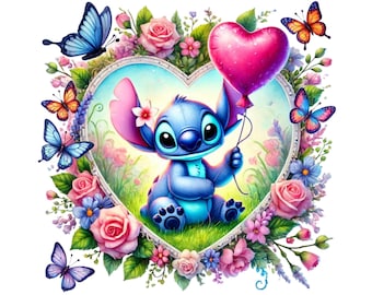 Neuer Stich Png, niedlicher Stich Png, Stich und Lilo Png, hochwertige T-Shirt-Designs, digitaler Download, Top Trending digitaler Png, Etsy Pick,