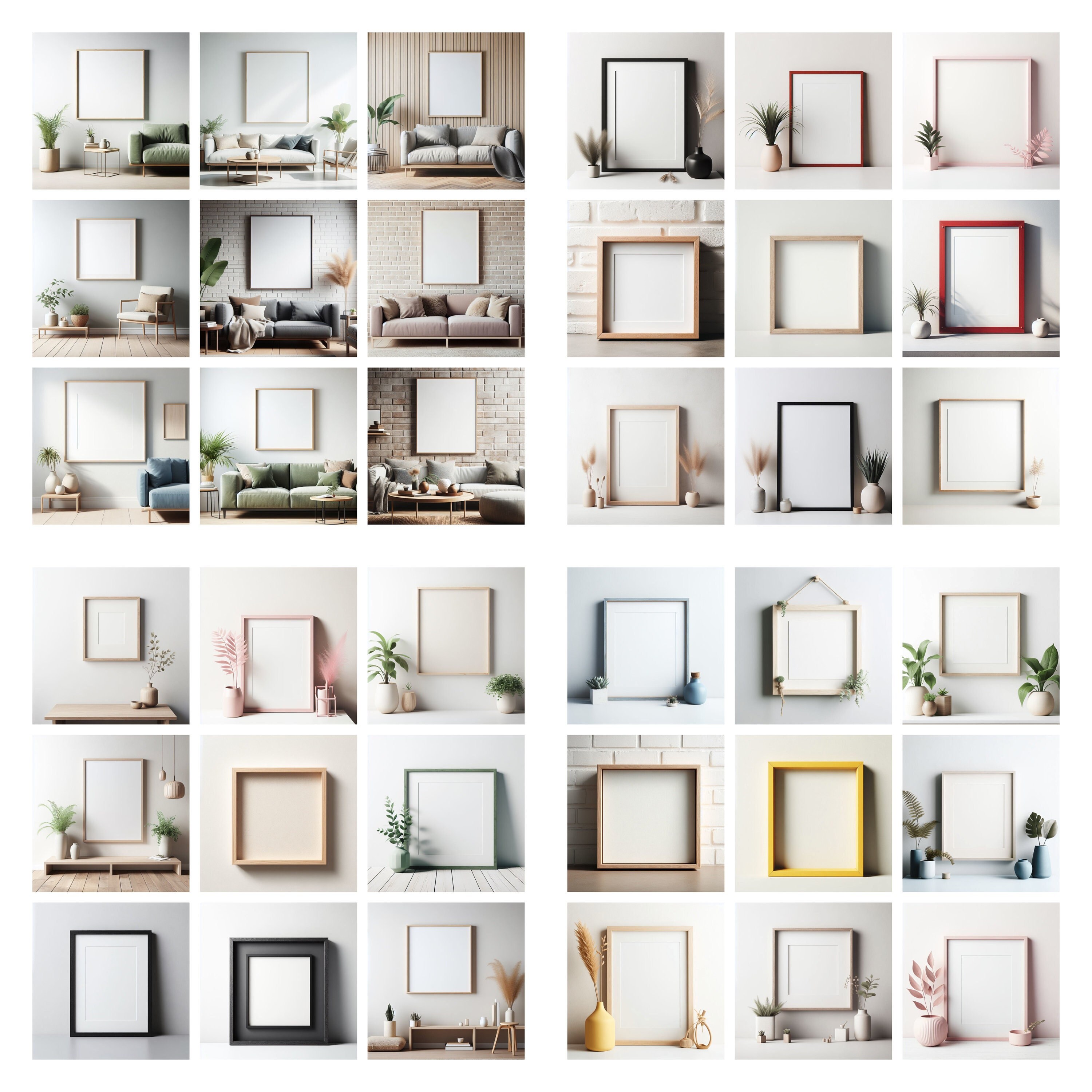 100+ Frames Set Mockup Bundle, Wall Mockup Frame, Frames Mockup for ...